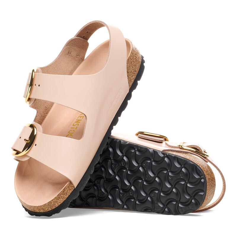 Milano Classic Footbed : Big Buckle High Shine Beige