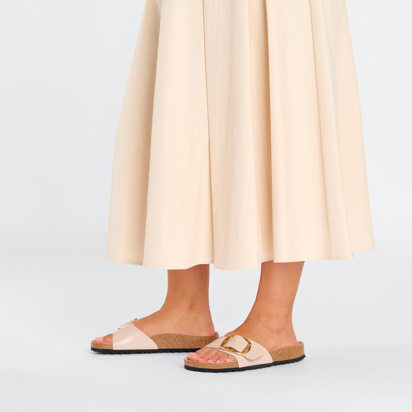 Madrid Big Buckle : High Shine Beige