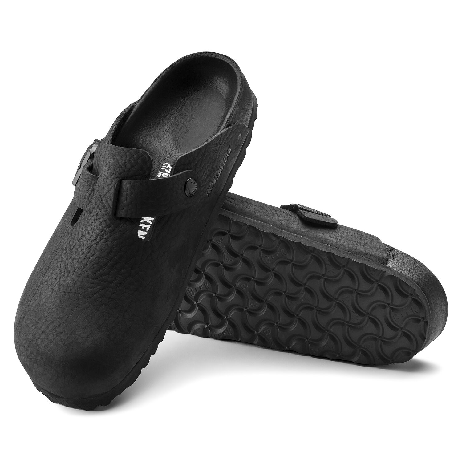 Boston Classic Footbed : Black Exquisite Nubuck - 39 Only
