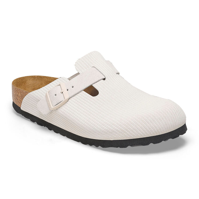 Boston Classic Footbed : Antique White Corduroy
