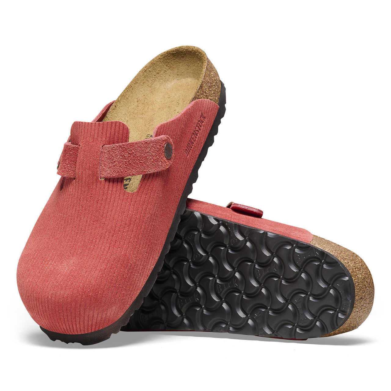 Boston Classic Footbed : Sienna Red Corduroy