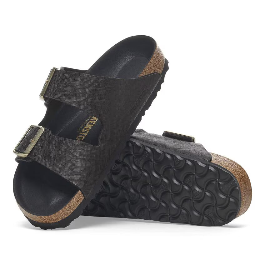Arizona Classic Footbed : Saffiano Black/Gold
