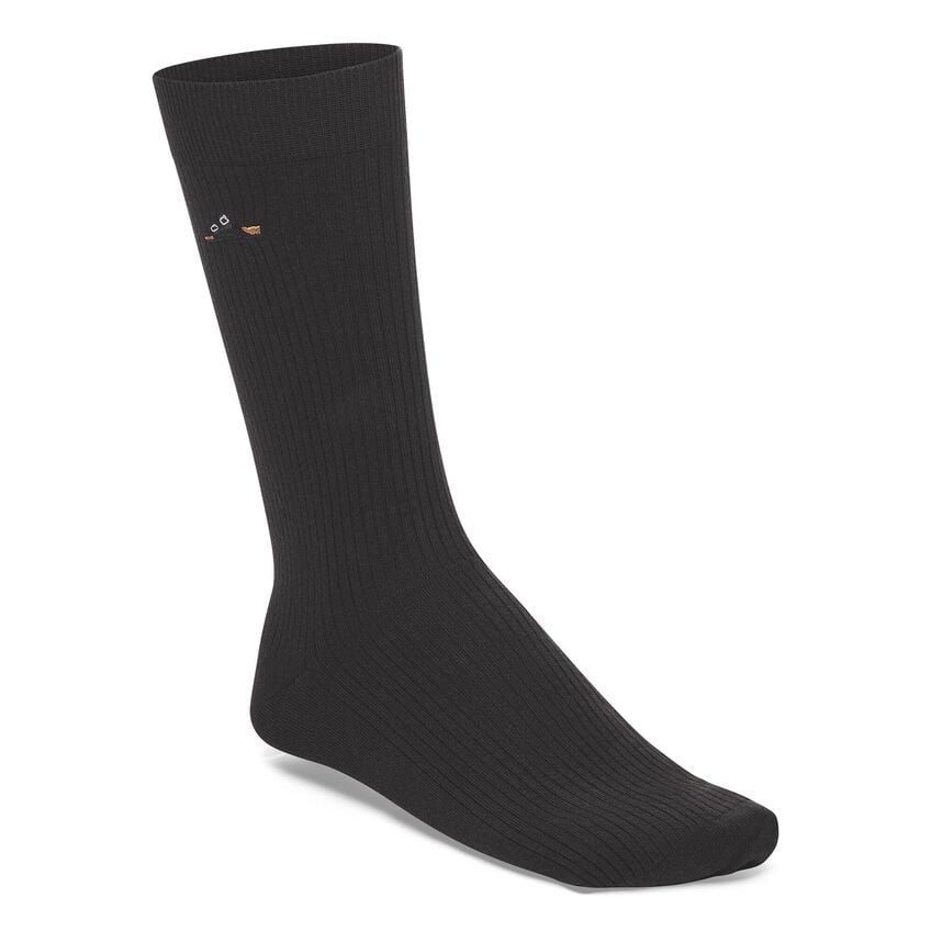 Cotton Ribbed Sock : Black