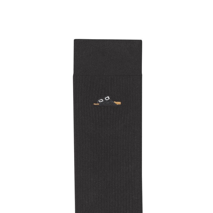 Cotton Ribbed Sock : Black