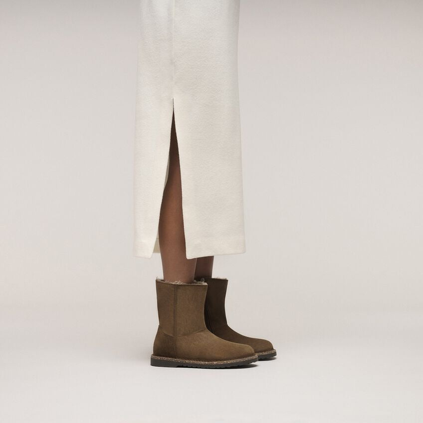 Uppsala Shearling Zip : Dark Tea