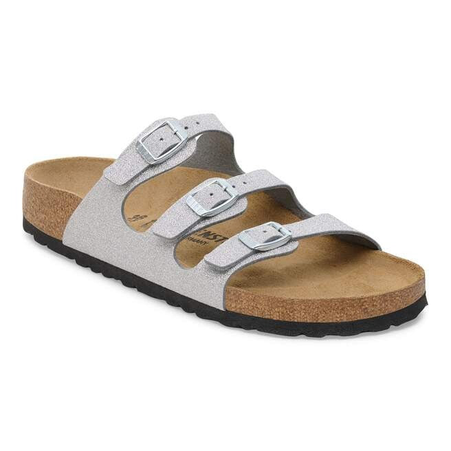 Florida Classic Footbed : Shiny Glitter Silver