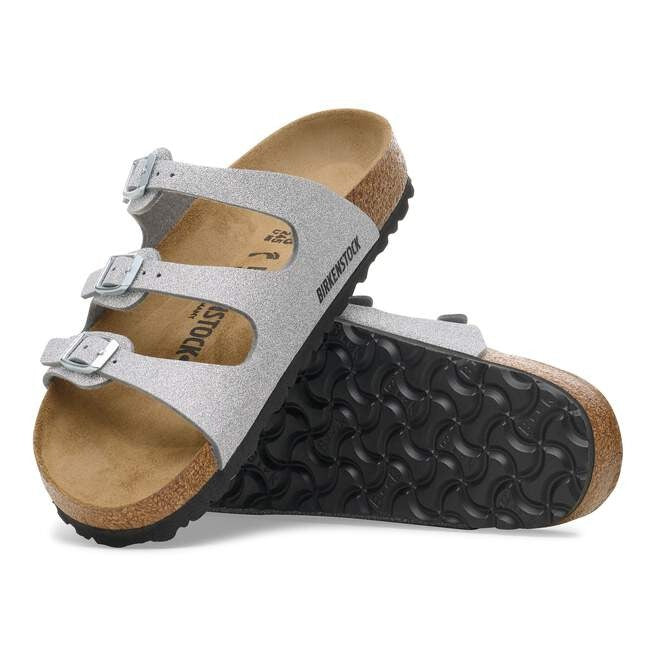 Florida Classic Footbed : Shiny Glitter Silver