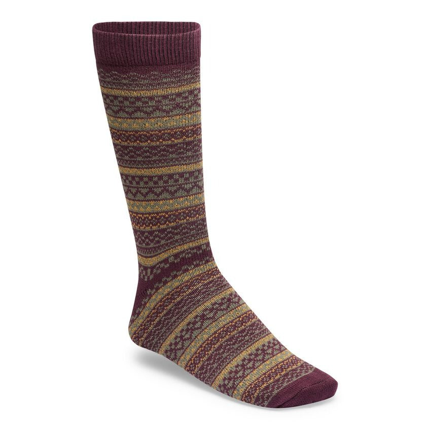 Cotton Pattern Sock : Zinfandel