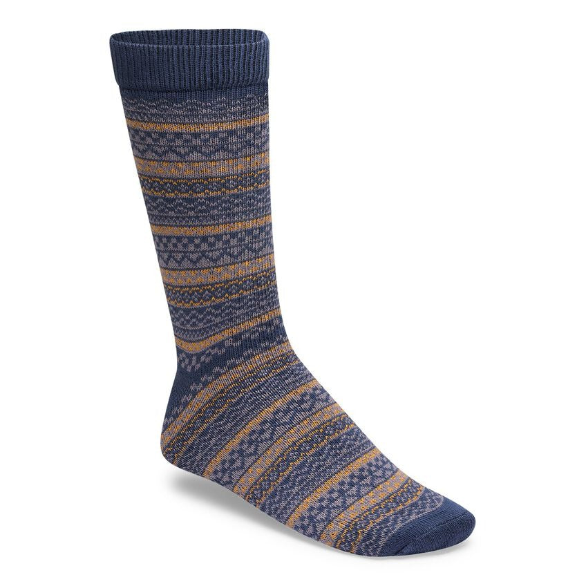 Cotton Pattern Sock : Navy