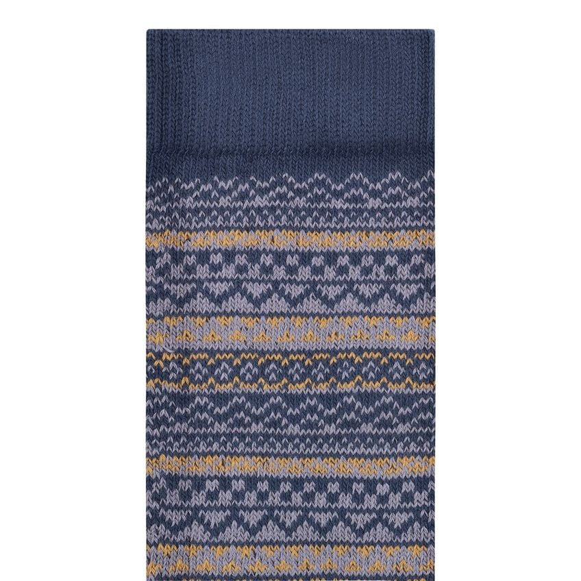 Cotton Pattern Sock : Navy