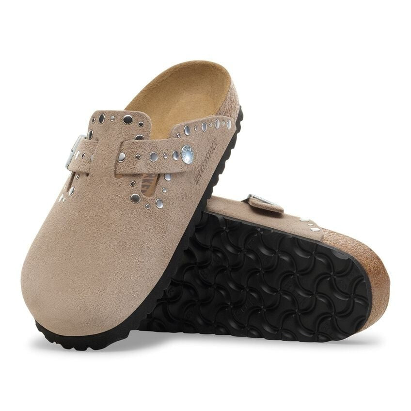Boston Classic Footbed : Taupe Rivets