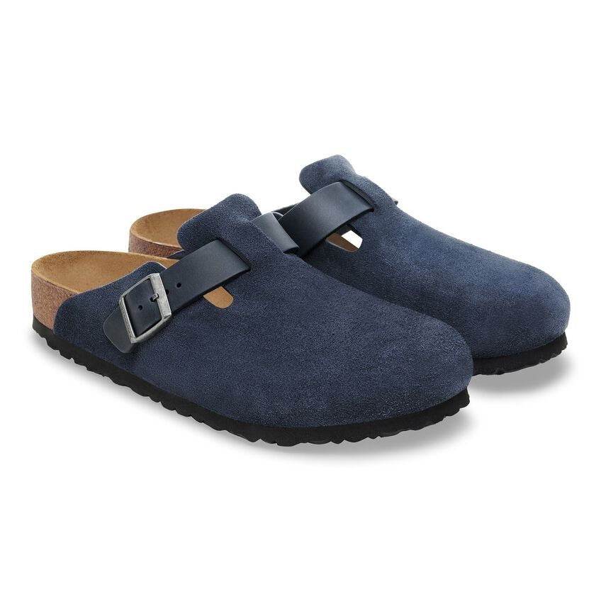 
                      
                        Boston Classic Footbed : New Navy Suede/Oiled
                      
                    