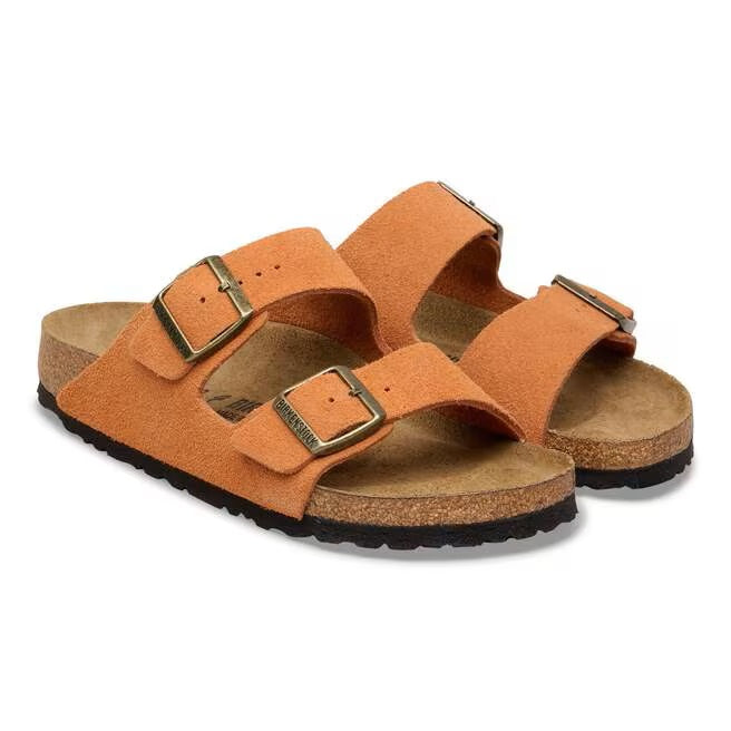 Arizona Classic Footbed : Dark Rust Suede