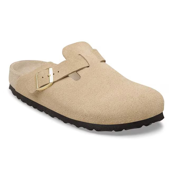 Boston Classic Footbed : Taupe Exquisite Suede