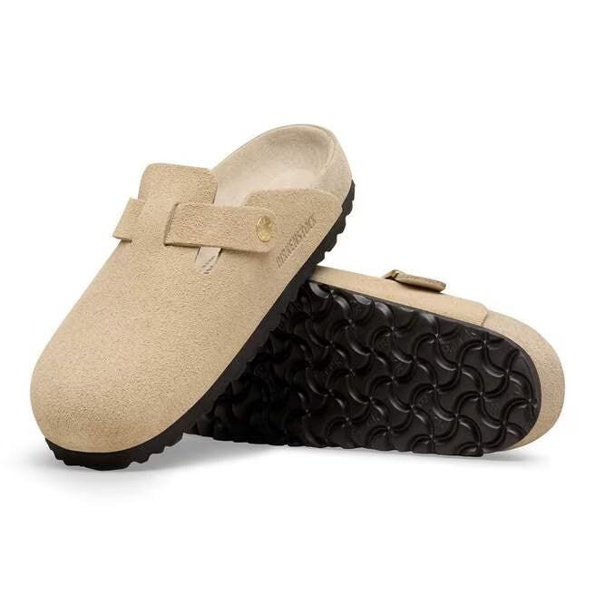 Boston Classic Footbed : Taupe Exquisite Suede