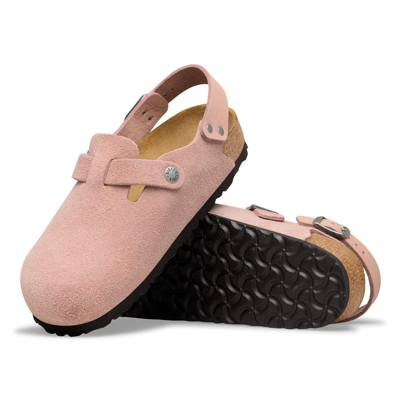 Tokio Classic Footbed : Pink Clay Suede