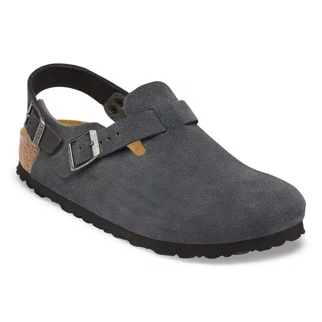 Tokio Classic Footbed : Charcoal Suede