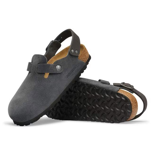 Tokio Classic Footbed : Charcoal Suede