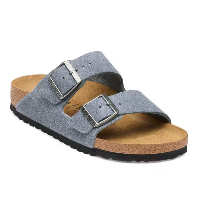 Arizona Classic Footbed : Stone Blue Suede