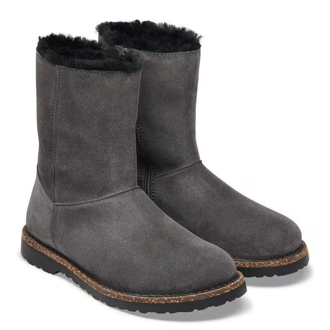 Uppsala Shearling Zip : Charcoal