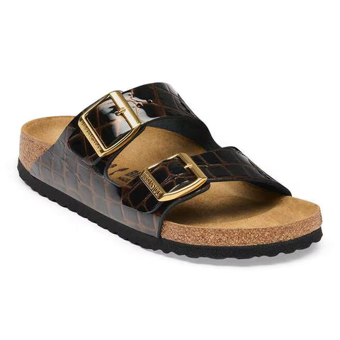 Arizona Classic Footbed : Embossed Black Croc