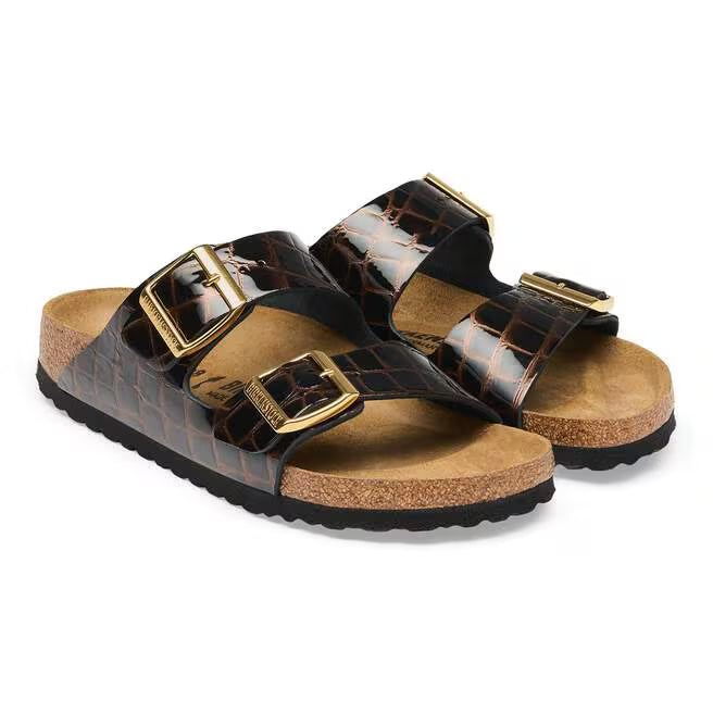 Arizona Classic Footbed : Embossed Black Croc