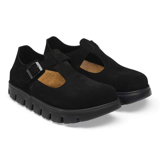 Paris Chunky : Black Suede
