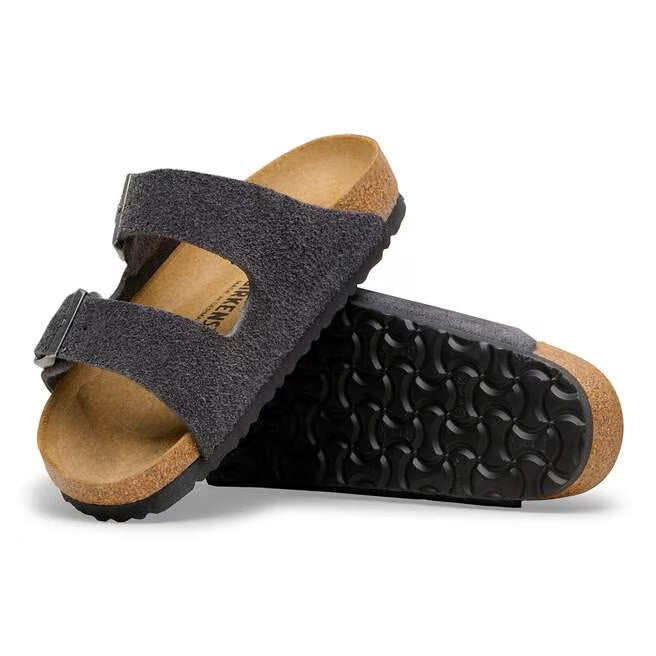 Arizona Classic Footbed : Charcoal Suede