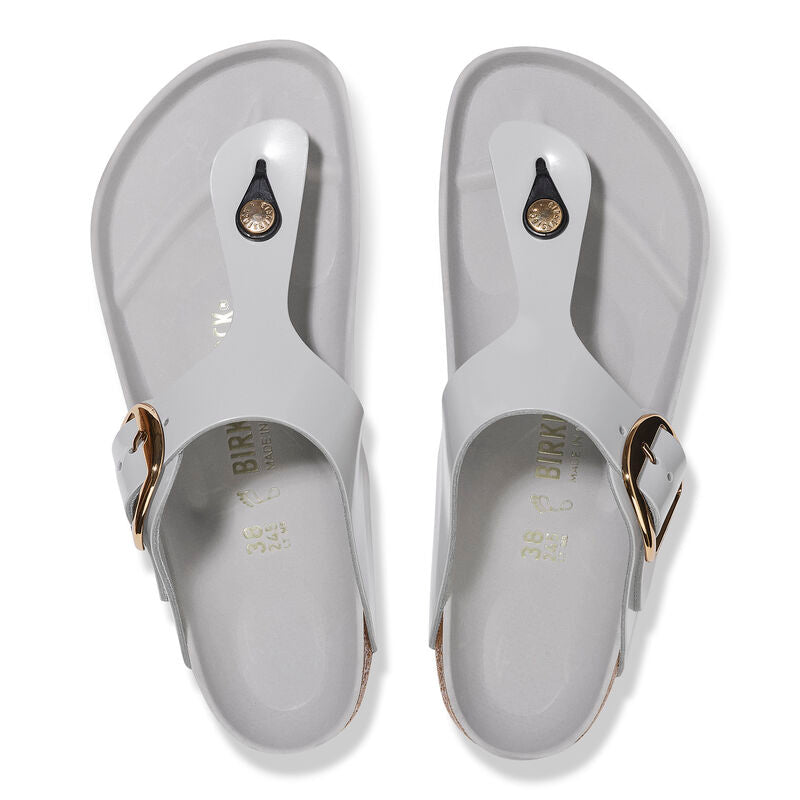bigページ Gizeh Big Buckle Natural Leather Patent High-Shine Stone