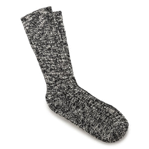 Cotton Slub Sock : Black/Gray