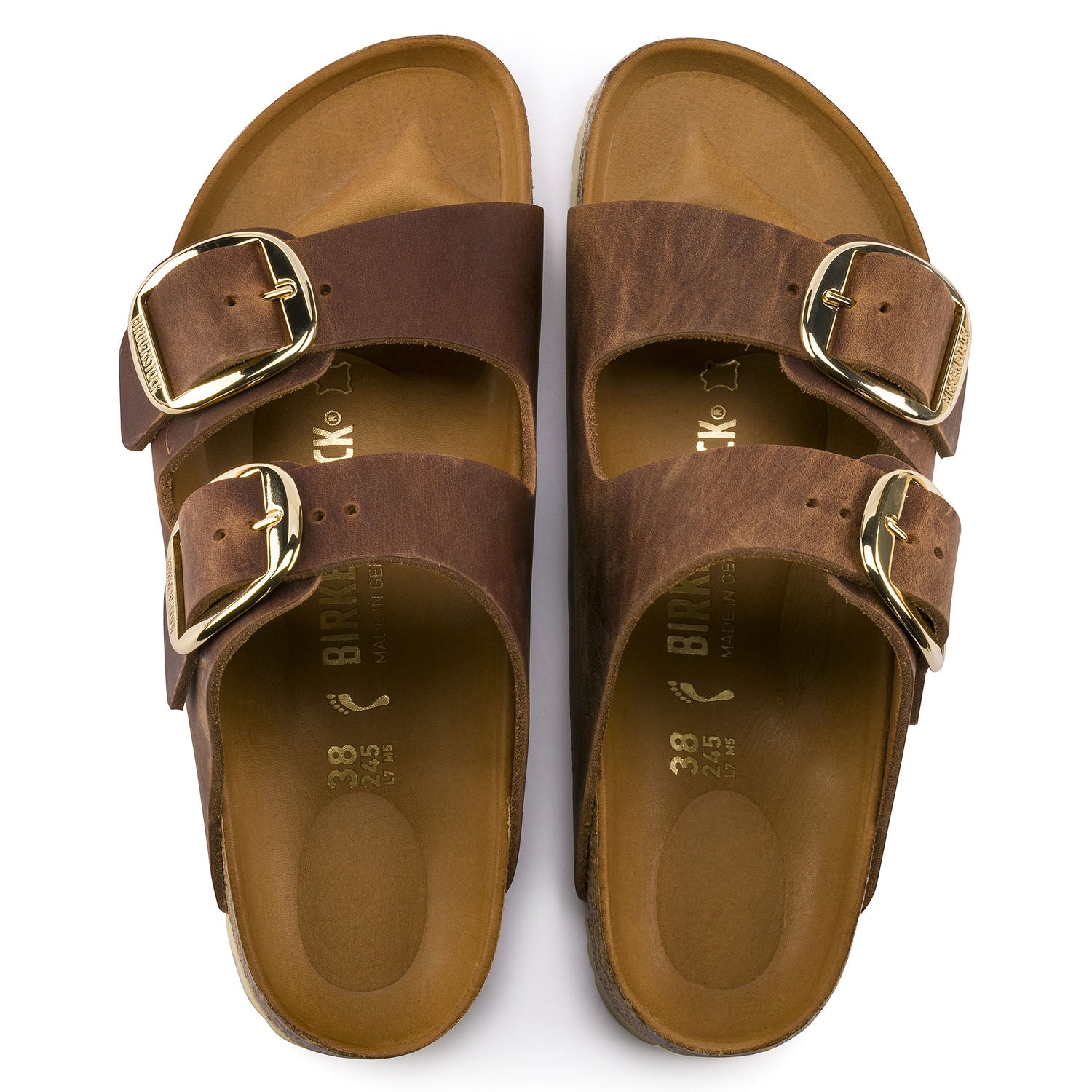 Arizona Classic Footbed : Big Buckle Cognac