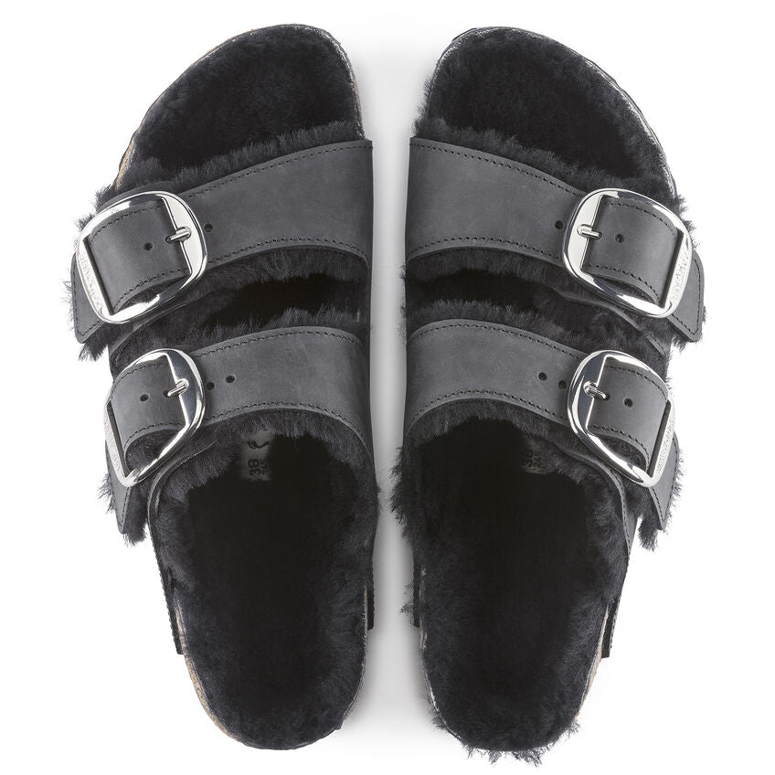 Birkenstock arizona sales shearling black