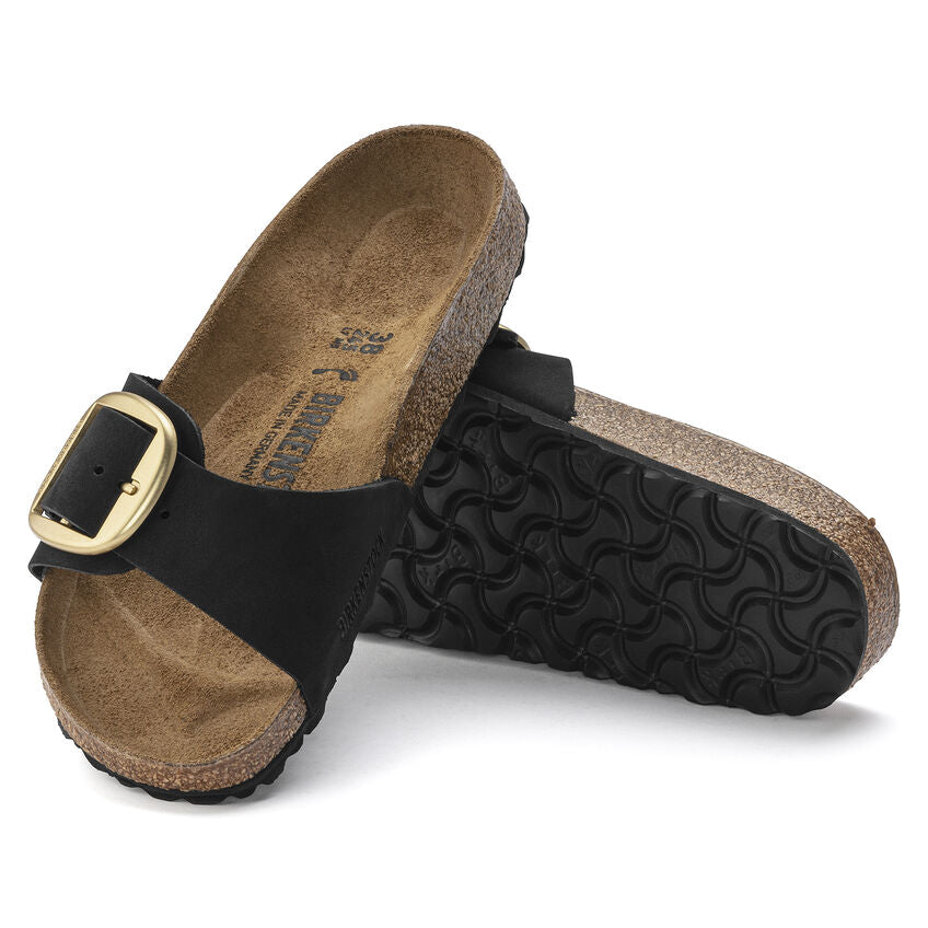 Madrid Big Buckle : Black Nubuck