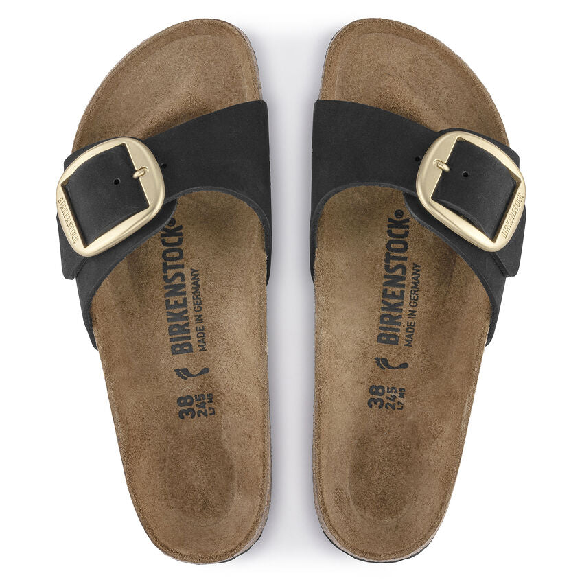 Madrid Big Buckle : Black Nubuck