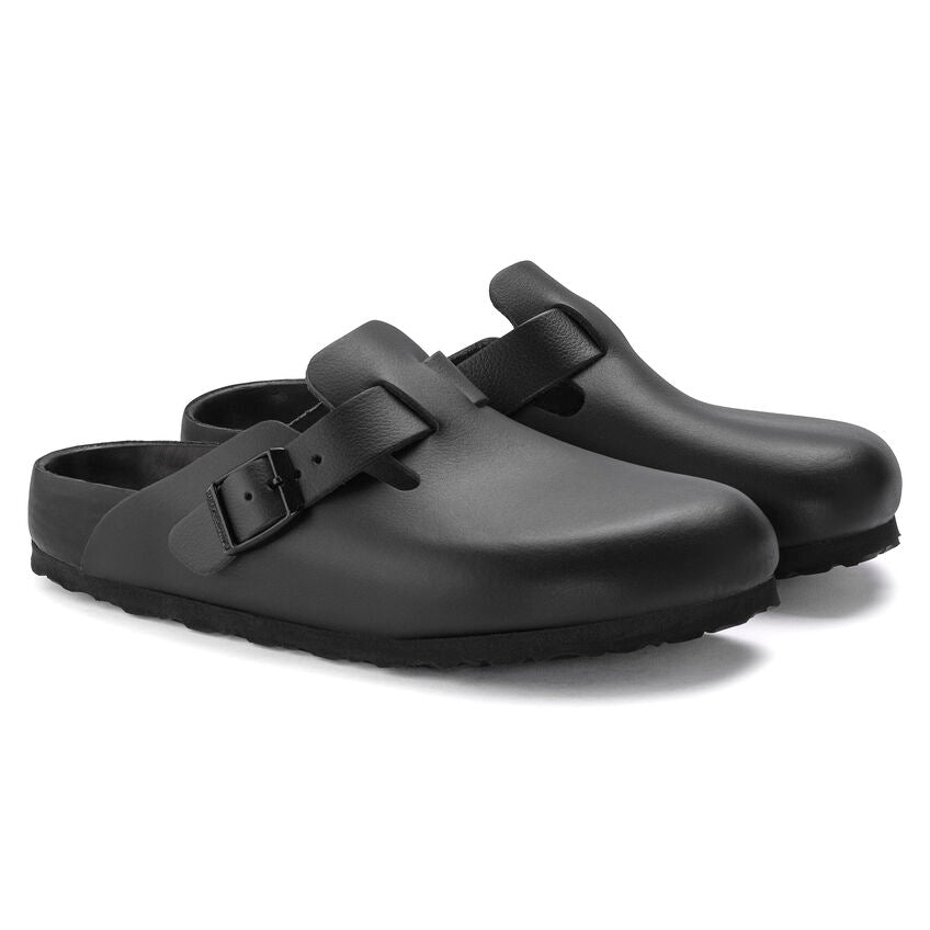 Boston Classic Footbed : Black Exquisite Smooth Leather