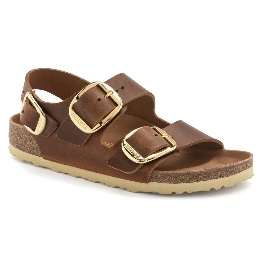 Milano Classic Footbed : Big Buckle Cognac