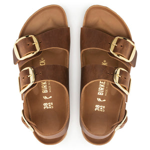 Milano Classic Footbed : Big Buckle Cognac