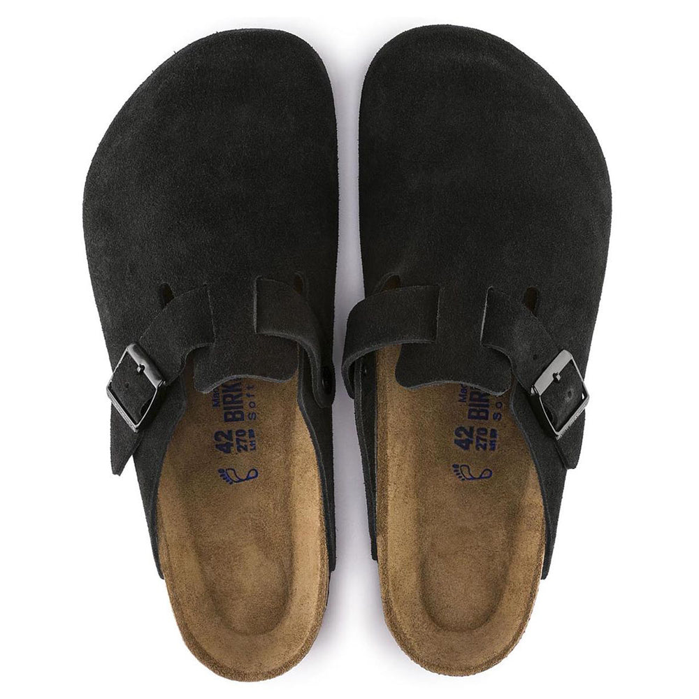 Boston Soft Footbed : Black Suede